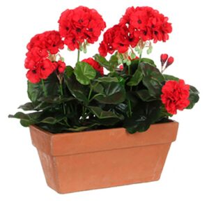 Mica Decorations Planta Artificial Geranio Para Balcón One Size Red