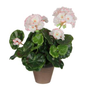Mica Decorations Planta Artificial Geranio One Size Pink / White