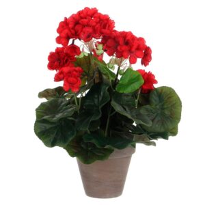 Mica Decorations Planta Artificial Geranio One Size Red