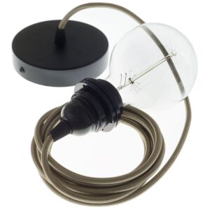 Creative Cables Lámpara Colgante Pendel Para Pantalla Rm27 Diy 50 Cm One Size Cipria / Black