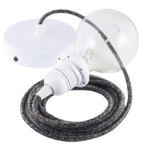 Creative Cables Lámpara Colgante Pendel Para Pantalla Rn03 Diy 1 M One Size Anthracite / White
