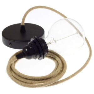 Creative Cables Lámpara Colgante Pendel Para Pantalla Rn06 50 Cm One Size Beige / Black