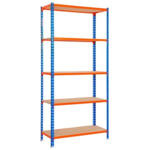 Simon Rack Estantería Metálica Sin Tornillos Aglomerado Maderclick 5/400 One Size Blue / Brown