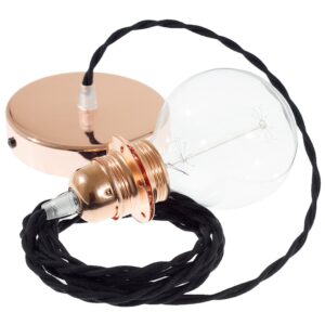 Creative Cables Lámpara Colgante Pendel Para Pantalla Tc04 Diy 1 M One Size Black / Copper
