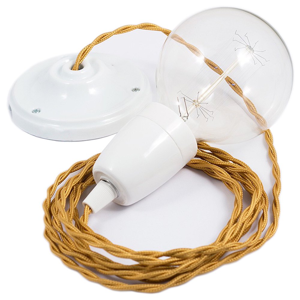 Creative Cables Lámpara Colgante Pendel Tm05 Diy 50 Cm One Size Gold / White