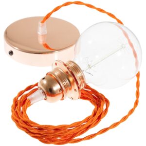 Creative Cables Lámpara Colgante Pendel Para Pantalla Tm15 Diy 1 M One Size Orange / Copper