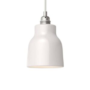 Creative Cables Lámpara Colgante Con Bombilla Vase One Size Glossy White