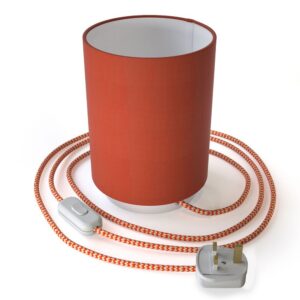 Creative Cables Lámpara Mesa Con Bombilla Y Enchufe Uk Posaluce Lobster Cylinder One Size White / Orange