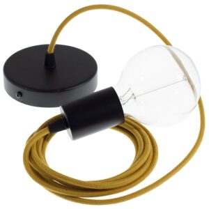 Creative Cables Lámpara Colgante Pendel Rc31 2 M One Size Golden Honey / Black
