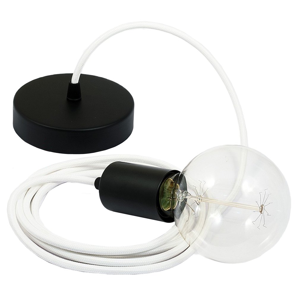 Creative Cables Lámpara Colgante Pendel Rm01 50 Cm Diy One Size White / Black