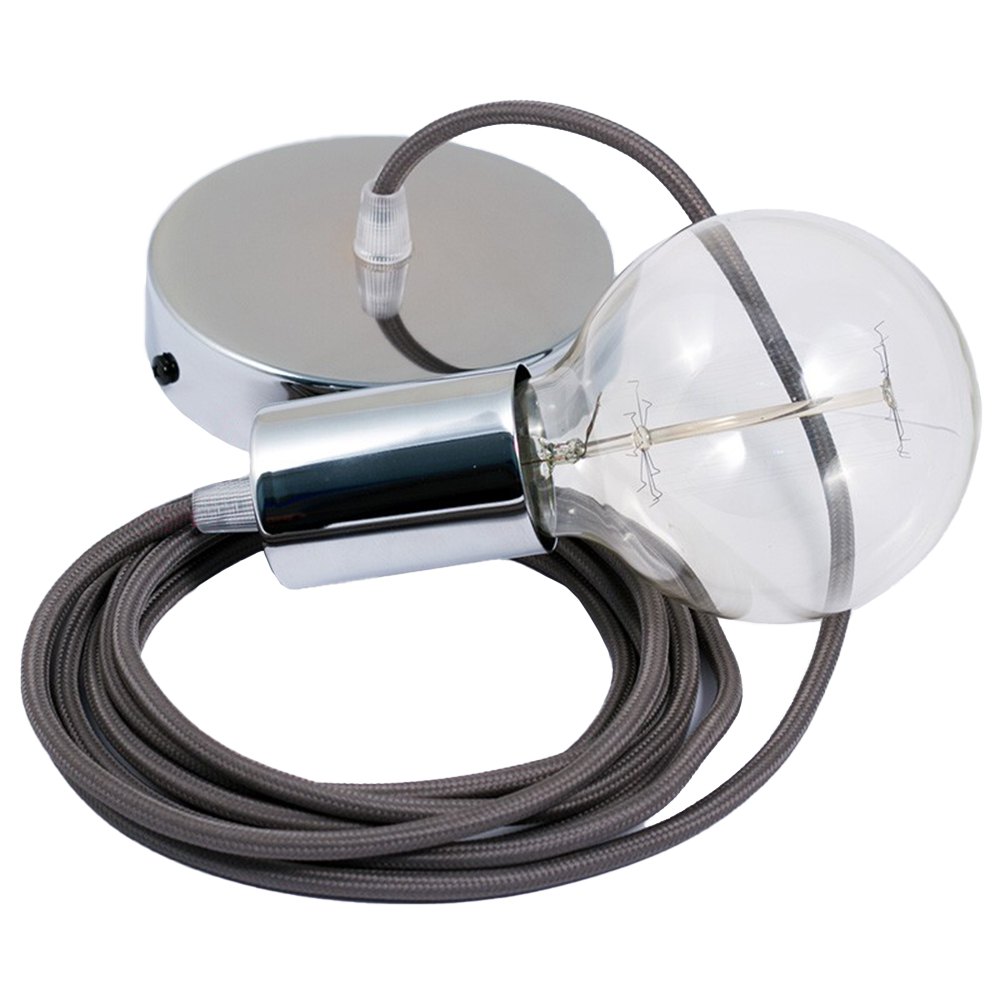 Creative Cables Lámpara Colgante Pendel Rm03 2 M One Size Grey / Chrome Plated