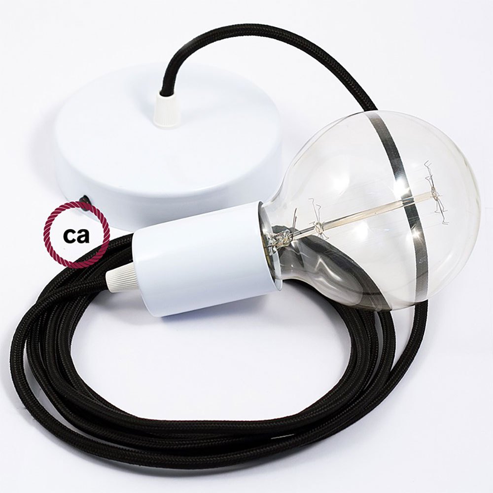 Creative Cables Lámpara Colgante Pendel Rm04 50 Cm One Size Black / White