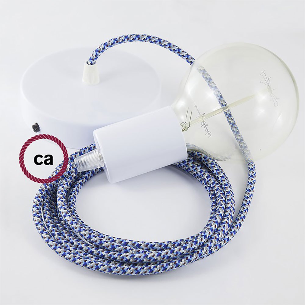 Creative Cables Lámpara Colgante Pendel Rx03 Pixel 2 M Diy One Size Turquoise / White
