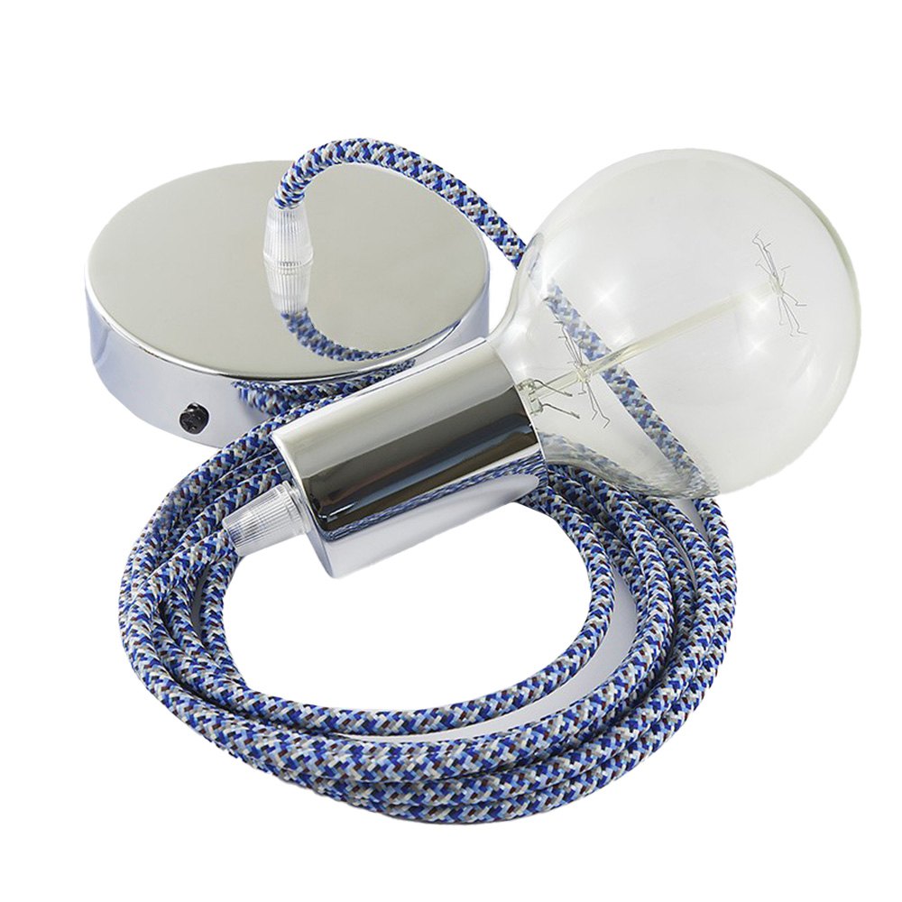 Creative Cables Lámpara Colgante Pendel Rx03 Pixel 50 Cm One Size Turquoise / Chrome Plated