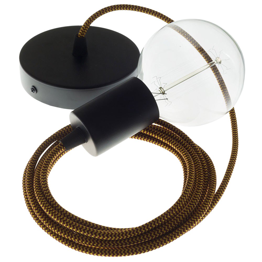 Creative Cables Lámpara Colgante Pendel Rz23 Zigzag 1 M Diy One Size Gold / Burgundy / Black