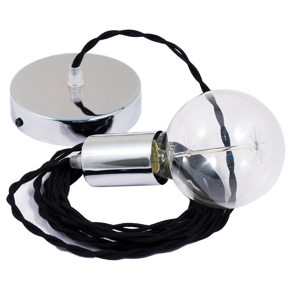 Creative Cables Lámpara Colgante Pendel Tc04 50 Cm Diy One Size Black / Chrome Plated