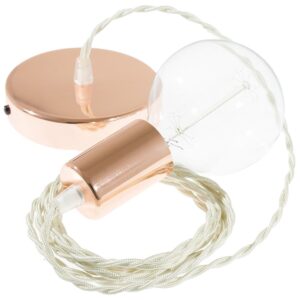 Creative Cables Lámpara Colgante Pendel Tm00 2 M Diy One Size Ivory / Copper