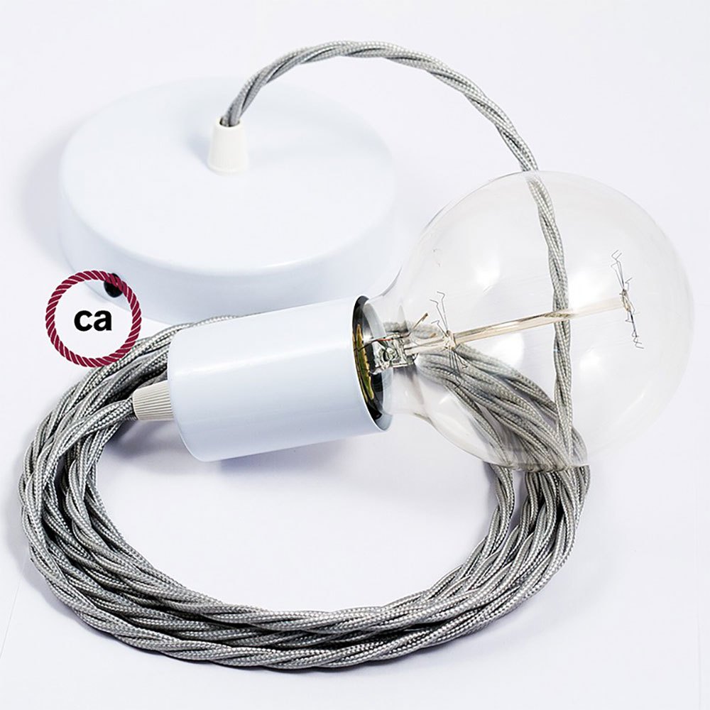 Creative Cables Lámpara Colgante Pendel Tm02 2 M Diy One Size Silver / White