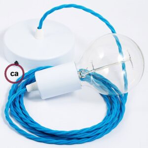 Creative Cables Lámpara Colgante Pendel Tm11 1 M One Size Turquoise / White