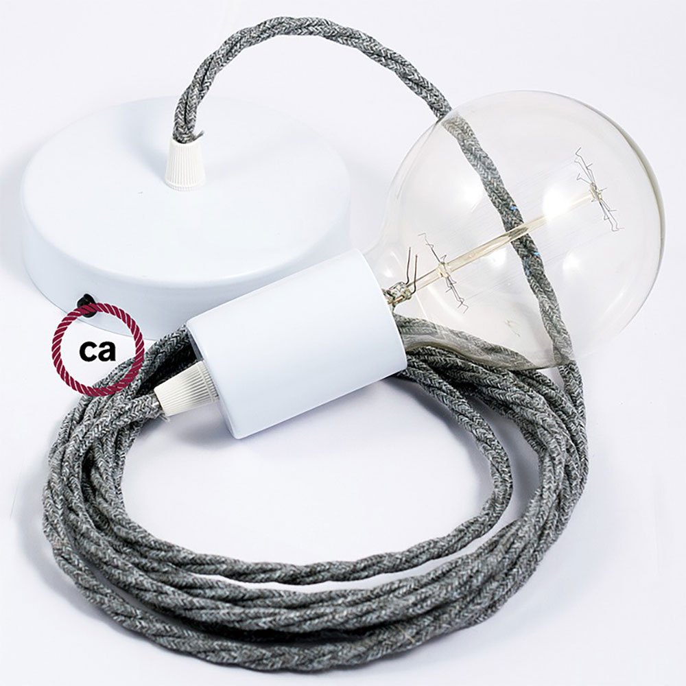 Creative Cables Lámpara Colgante Pendel Tn02 50 Cm One Size Grey / White