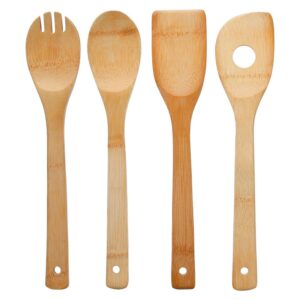 5 Five Utensilios Cocina Bambú 4 Unidades One Size Brown