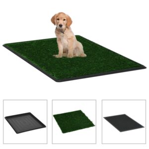 Vidaxl Inodoro Mascotas Con Bandeja Césped Artificial 64 X 51 X 3 Cm 64 x 51 x 3 cm