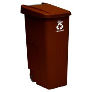 Wellhome Cubo Reciclaje Con Ruedas 110l One Size Brown