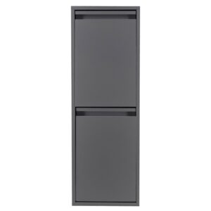 Wellhome Cubo Basura Acero 2 Compartimentos 30l One Size Anthracite