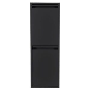 Wellhome Cubo Basura Acero 2 Compartimentos 30l One Size Black