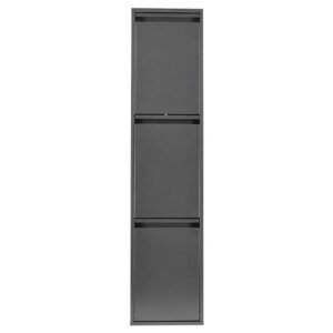 Wellhome Cubo Basura Acero 3 Compartimentos 45l One Size Anthracite