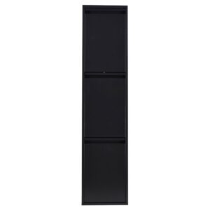 Wellhome Cubo Basura Acero 3 Compartimentos 45l One Size Black