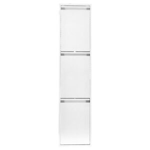 Wellhome Cubo Basura Acero 3 Compartimentos 45l One Size White