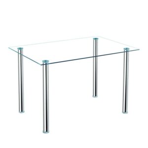 Abecedario Mesa De Comedor Shine One Size Cristal/cromo
