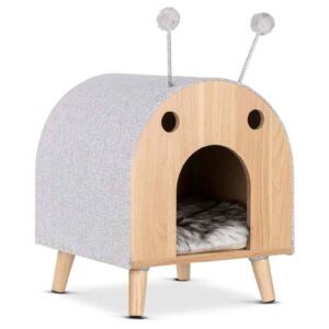 Mchaus Casa Para Gatos Hut One Size Wooden/Grey
