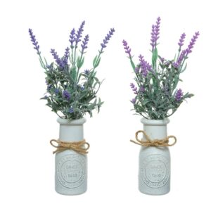 Edm Planta Artificial Lavender Vintage One Size White / Green