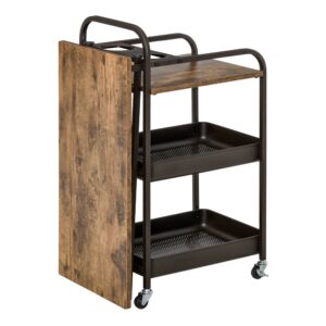 Homcom Carro De Cocina Auxiliar Con Estantes De 3 Niveles One Size