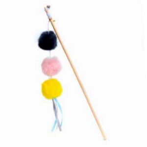 Freecat Juguete Stick 3 Pelotas Colores 45 cm Multicolour