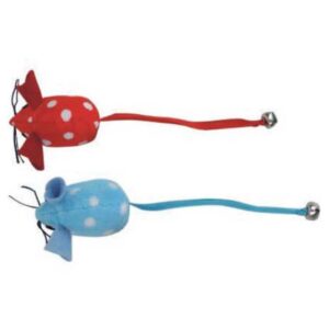 Freecat Juguete Ratones Cascabel 2 Unidades One Size Blue / Red