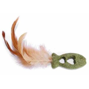 Freecat Juguete Pez Corazones Plumero Matatabi 12 x 3 cm Green / Brown