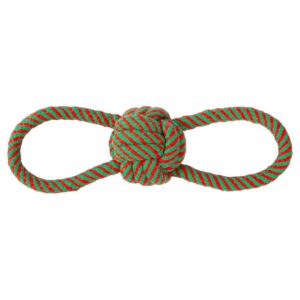 Freedog Juguete Doble Asa Rope Ball Christmas 30 Cm One Size Green / Red