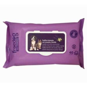 Freedog Toallitas Húmedas Lavanda Y Vainilla 40 Unidades One Size Purple