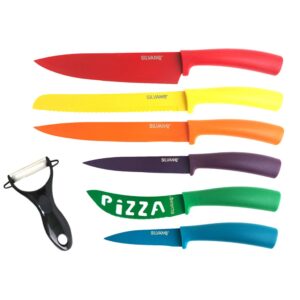 Silvano Set 6 Cuchillos Y Pelador Verduras 48-ytf-44 One Size Silver
