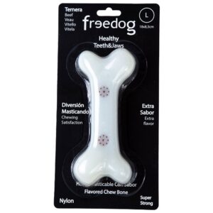 Freedog Hueso Duro Nylon Sabor Ternera 21 cm White