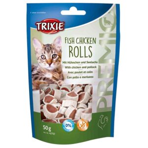 Trixie Snacks Fish Chicken Rolls Premio 50g One Size White / Brown