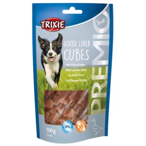 Trixie Snacks Goose Liver Cubes Premio 100g One Size Brown
