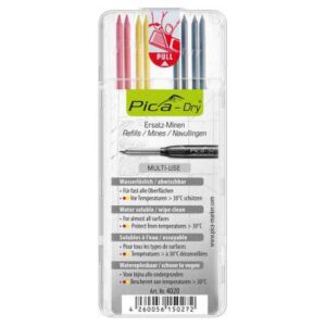 Pica Estuche Minas Albañil 4020 8 Unidades One Size Black / Red / Yellow