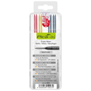 Pica Estuche Minas Albañil 4020/sb 8 Unidades One Size Black / Red / Yellow