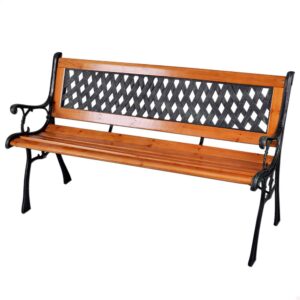 Aktive Banco Madera Y Metal 125 X 52 X 73 Cm One Size Black / Brown