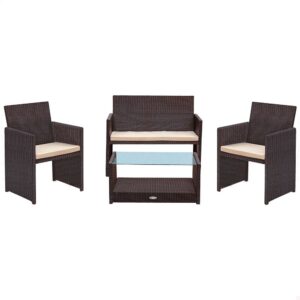Aktive Mesa Con 3 Sillones One Size Black