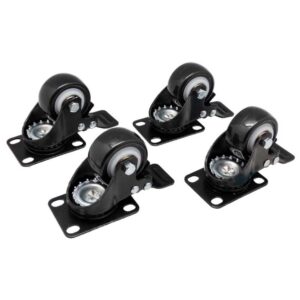 Euroconnex Rueda Giratoria Castor 4 Unidades One Size Black